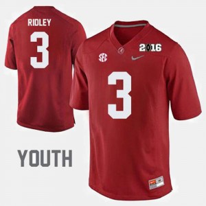 College Football For Kids Calvin Ridley Bama Jersey #3 Crimson