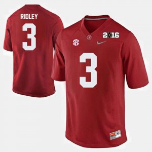 Crimson For Men #3 College Football Calvin Ridley Alabama Crimson Tide Jersey