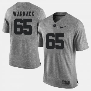 Gray Chance Warmack University of Alabama Jersey Gridiron Gray Limited #65 For Men