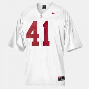 Courtney Upshaw Bama Jersey #41 White College Football For Kids