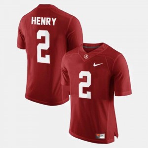 College Football Derrick Henry Bama Jersey Red #2 Men's
