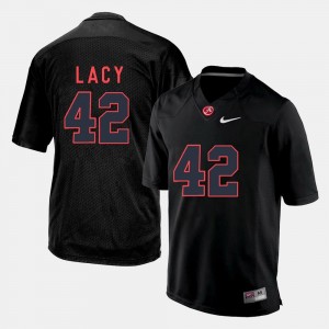 #42 Eddie Lacy Alabama Crimson Tide Jersey Black College Football Mens