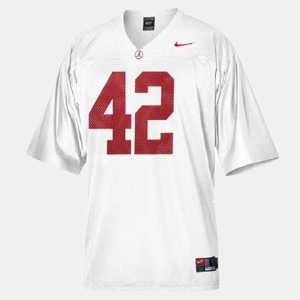 College Football Youth White #42 Eddie Lacy Alabama Crimson Tide Jersey