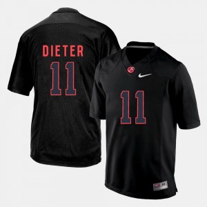 Silhouette College For Men #11 Black Gehrig Dieter Bama Jersey
