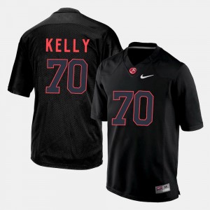 Silhouette College #70 Ryan Kelly Alabama Crimson Tide Jersey For Men's Black