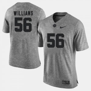 Gray #56 For Men Tim Williams Bama Jersey Gridiron Gray Limited