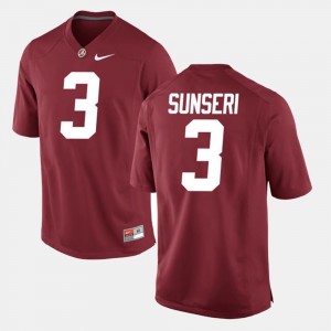 Vinnie Sunseri University of Alabama Jersey Crimson Alumni Football Game Men #3