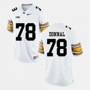 #78 For Men Andrew Donnal Hawkeyes Jersey White Alumni Football Game