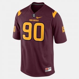 #90 College Football Youth Will Sutton Arizona State University Jersey Red