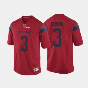 Cam Denson Arizona Wildcats Jersey #3 Red For Men College Football