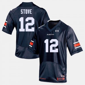 For Men's Eli Stove AU Jersey College Football Navy #12