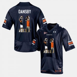 Navy Blue Karlos Dansby Tigers Jersey #11 Men's Player Pictorial