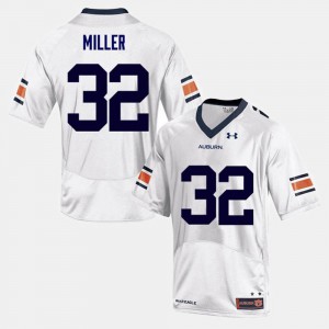 Malik Miller Auburn Tigers Jersey #32 White College Football For Men
