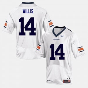 For Men's Malik Willis Auburn Tigers Jersey #14 College Football White
