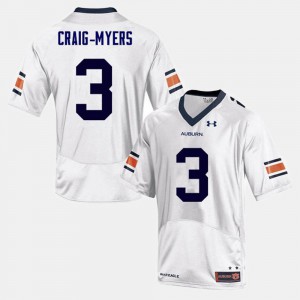 Nate Craig-Myers Auburn Tigers Jersey College Football #3 White For Men