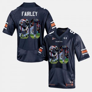 Player Pictorial #90 For Men's Nick Fairley Auburn Jersey Navy Blue