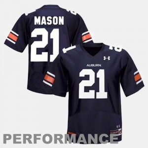 Blue College Football #21 Tre Mason Tigers Jersey For Men