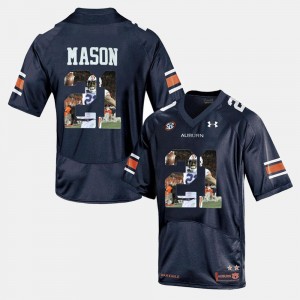 Men's Navy Blue #21 Player Pictorial Tre Mason Auburn Jersey