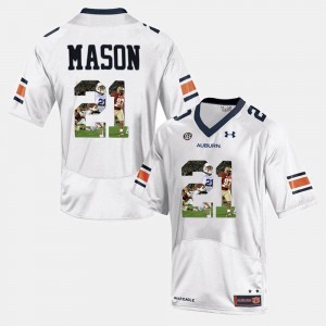 Tre Mason Tigers Jersey White #21 Player Pictorial Men's