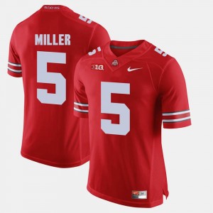 Scarlet #5 Alumni Football Game Mens Braxton Miller Ohio State Buckeyes Jersey