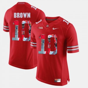 For Men Scarlet Pictorial Fashion CaCorey Brown Ohio State Jersey #10