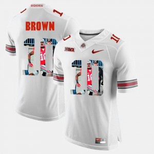 CaCorey Brown Ohio State Buckeyes Jersey Pictorial Fashion White #10 Mens