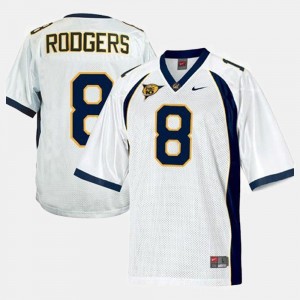 White For Men #8 College Football Aaron Rodgers Golden Bears Jersey