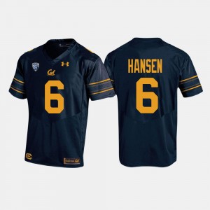 For Men's #6 College Football CHAD HANSEN California Golden Bears Jersey Navy