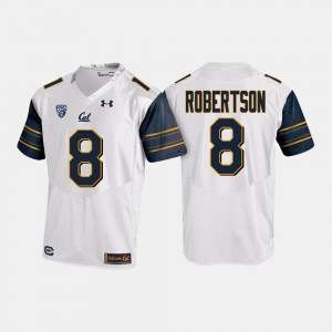 Demetris Robertson Cal Golden Bears Jersey White #8 College Football For Men's