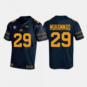 Men's Khalfani Muhammad Cal Golden Bears Jersey #29 College Football Navy