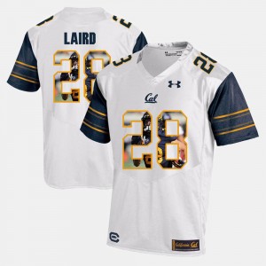 #28 Patrick Laird Cal Golden Bears Jersey Player Pictorial White Mens