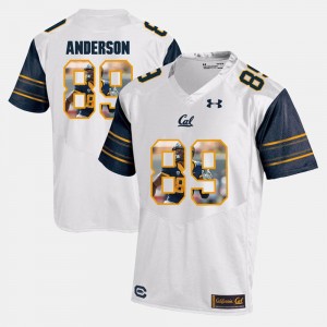 For Men's #89 White Player Pictorial Stephen Anderson University of California Jersey