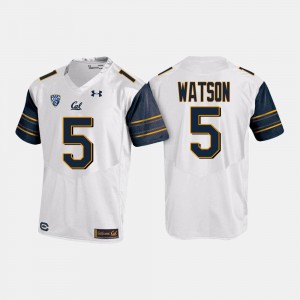 College Football #5 White For Men's Tre Watson Bears Jersey