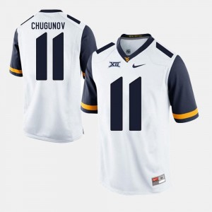 Chris Chugunov Mountaineers Jersey White Alumni Football Game #11 For Men's