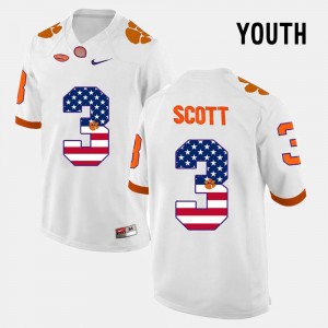 Youth(Kids) Artavis Scott CFP Champs Jersey US Flag Fashion White #3
