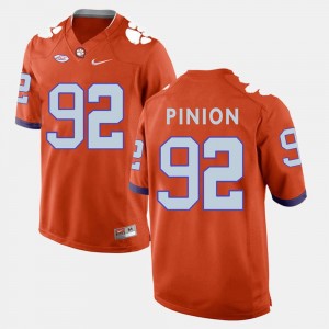 #92 Bradley Pinion Clemson Tigers Jersey College Football Men's Orange