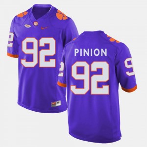 Bradley Pinion Clemson Jersey Purple For Men College Football #92