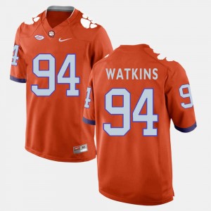 #94 Orange Carlos Watkins Clemson University Jersey College Football For Men's