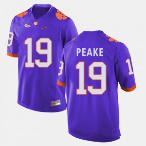 Men College Football Charone Peake Clemson National Championship Jersey Purple #19