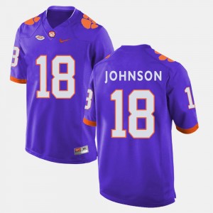#18 For Men's Jadar Johnson Clemson Tigers Jersey Purple College Football