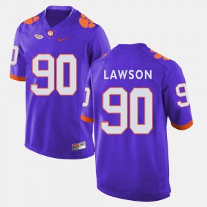 #90 Shaq Lawson Clemson Tigers Jersey Purple Men College Football