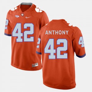College Football Orange #42 Men Stephone Anthony Clemson University Jersey