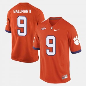 Mens Orange College Football Wayne Gallman II Clemson University Jersey #9