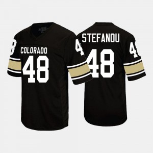 College Football Black For Men James Stefanou Colorado Jersey #48