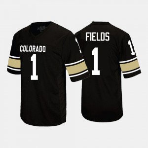 Black Shay Fields UC Colorado Jersey For Men's #1 College Football