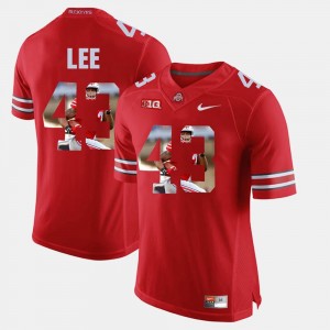 Scarlet Pictorial Fashion Mens #43 Darron Lee Ohio State Jersey