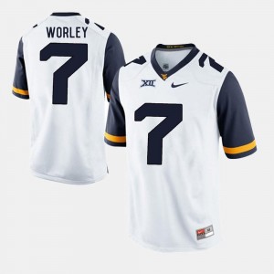 For Men Alumni Football Game #7 Daryl Worley West Virginia University Jersey White