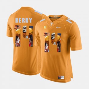Eric Berry Tennessee Volunteers Jersey Pictorial Fashion Mens Orange #14