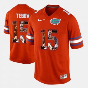 College Football #15 Men's Orange Tim Tebow Florida Jersey