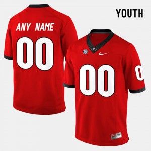 Red Georgia Customized Jerseys College Limited Football #00 Kids